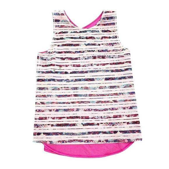 Ivivva Girls Pink Reversible Double Drill Mesh Singlet Tank Size 12 - Picture 1 of 6
